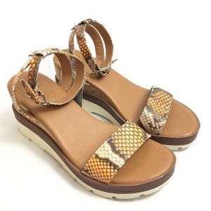 A New Day Abigail Women’s Brown Strappy Wedge Sandals